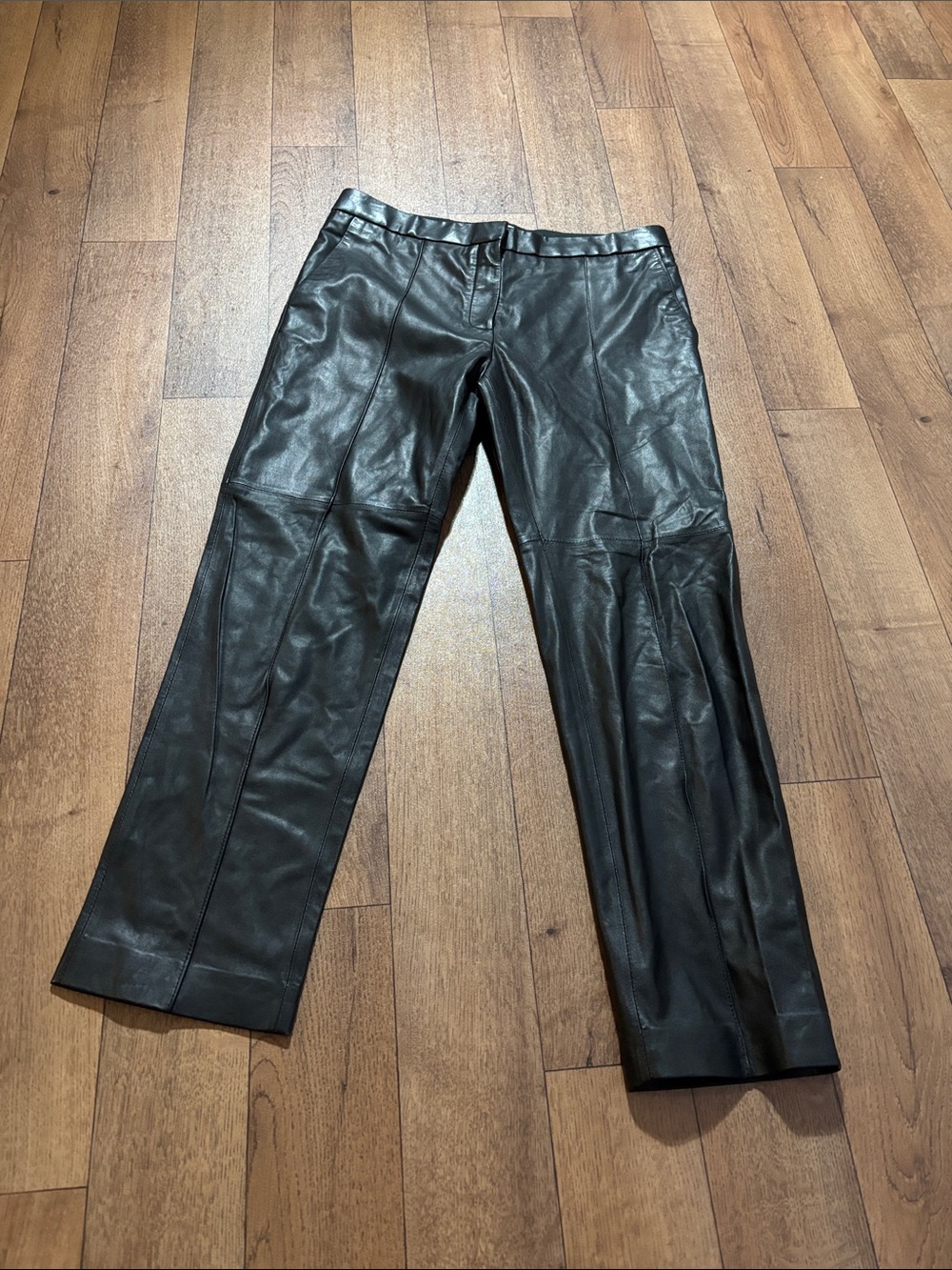 IRO lamb leather pants pockets 15W Buttery Soft biker Y2K View Ruler Pics goth
